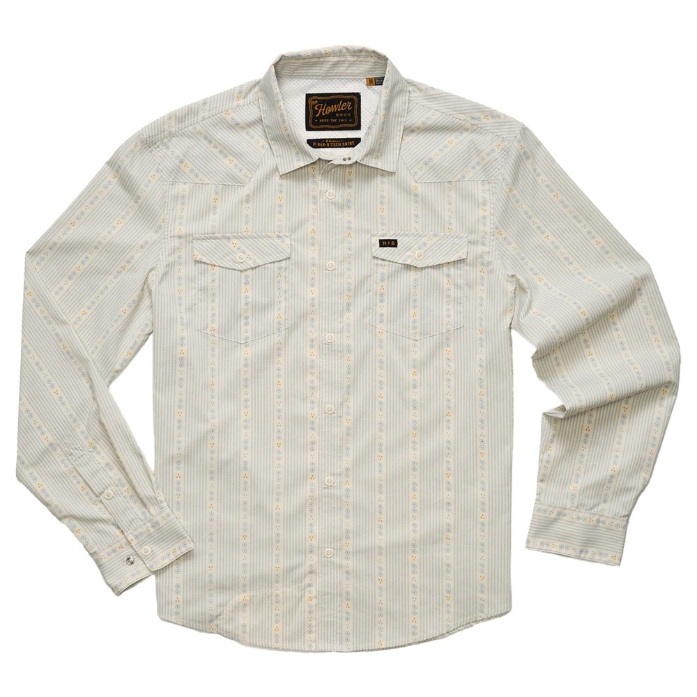 Howler Brothers Men's H Bar B Tech Long Sleeve Mosquero Stripe Small NWT